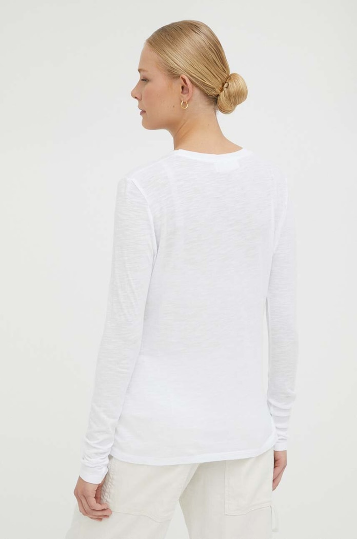 Odzież American Vintage longsleeve JAC49 biały