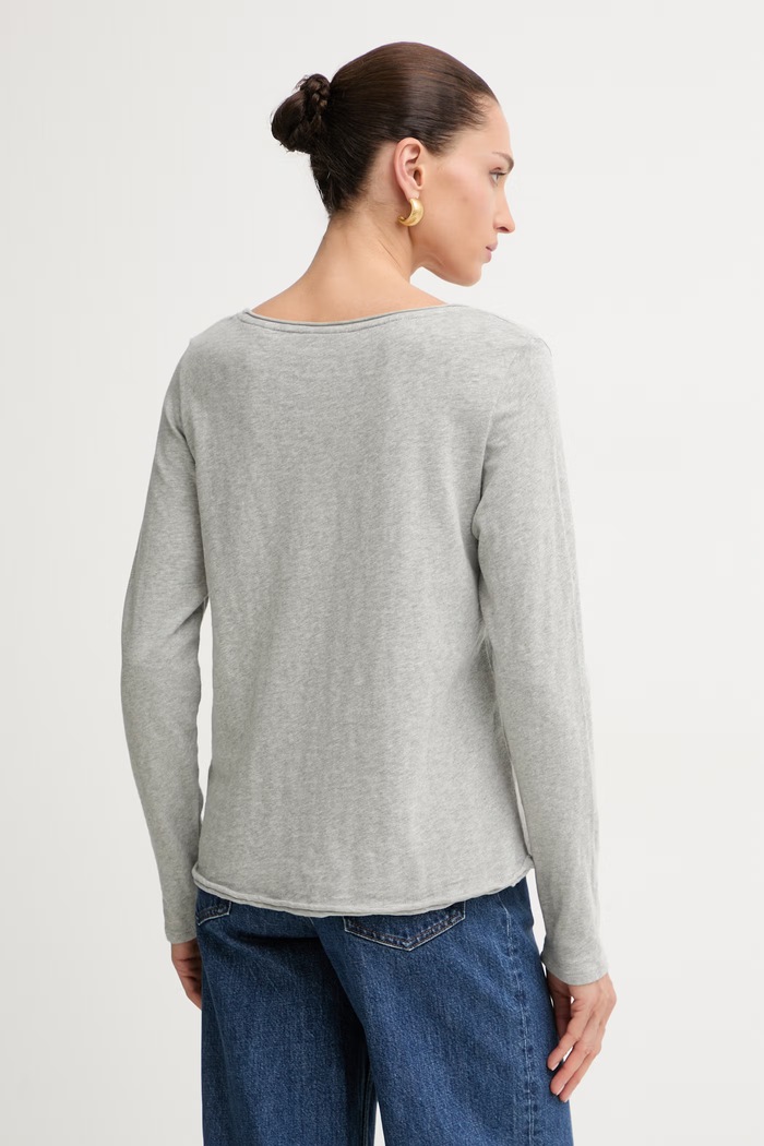 Îmbrăcăminte Marc O'Polo longsleeve pentru femei din bumbac DENIM 5000006284 gri