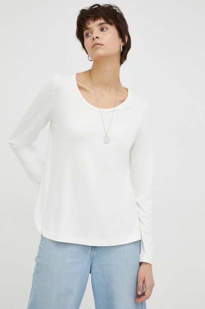 Marc O'Polo longsleeve z elastanem beżowy B01205252113
