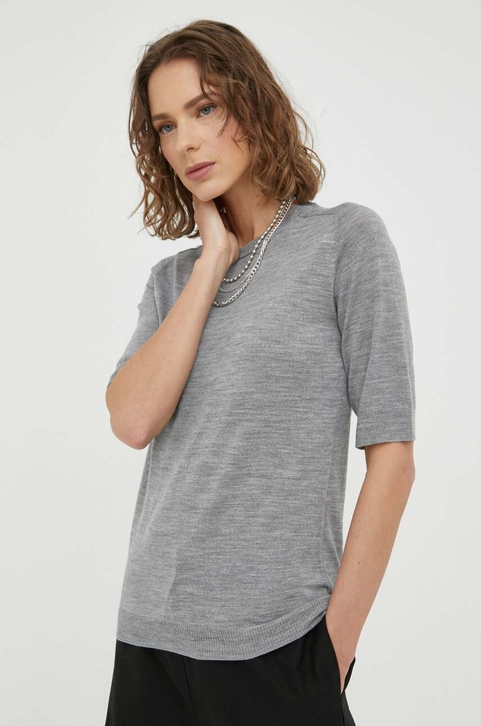 Day Birger et Mikkelsen tricou de lana Carolina uni gri DAY100052