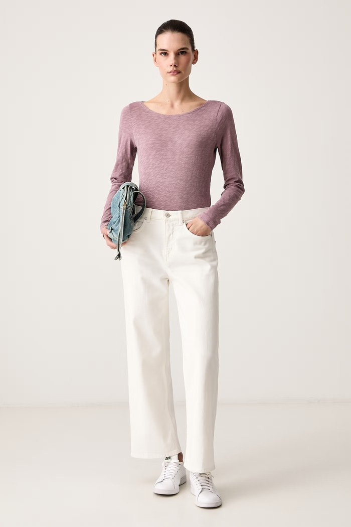 Marc O'Polo Longsleeve damski bawełniany 5000009478 różowy AA00