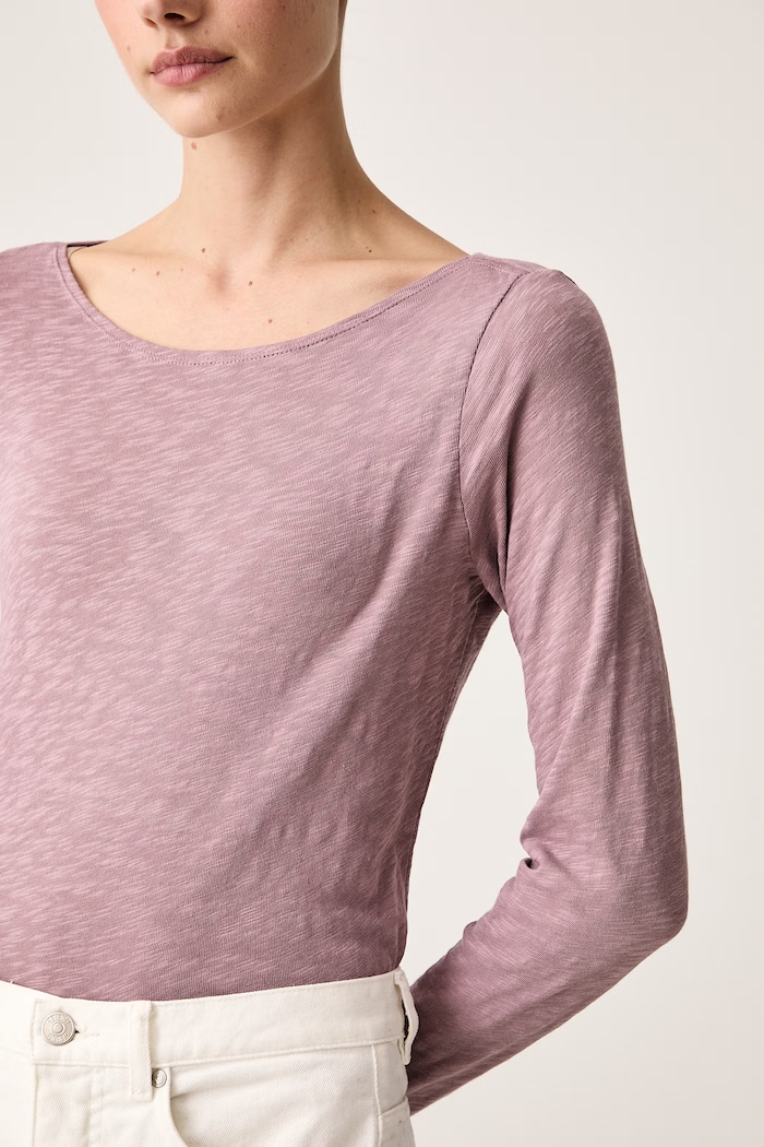 Longsleeve damski bawełniany Marc O'Polo różowy 5000009478