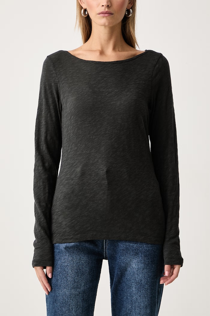 Longsleeve damski bawełniany Marc O'Polo 5000009478 szary