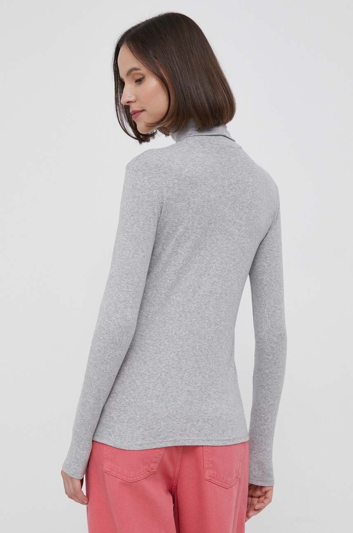 Oblečení Bavlněné tričko s dlouhým rukávem United Colors of Benetton 3GA2E2224.501. šedá