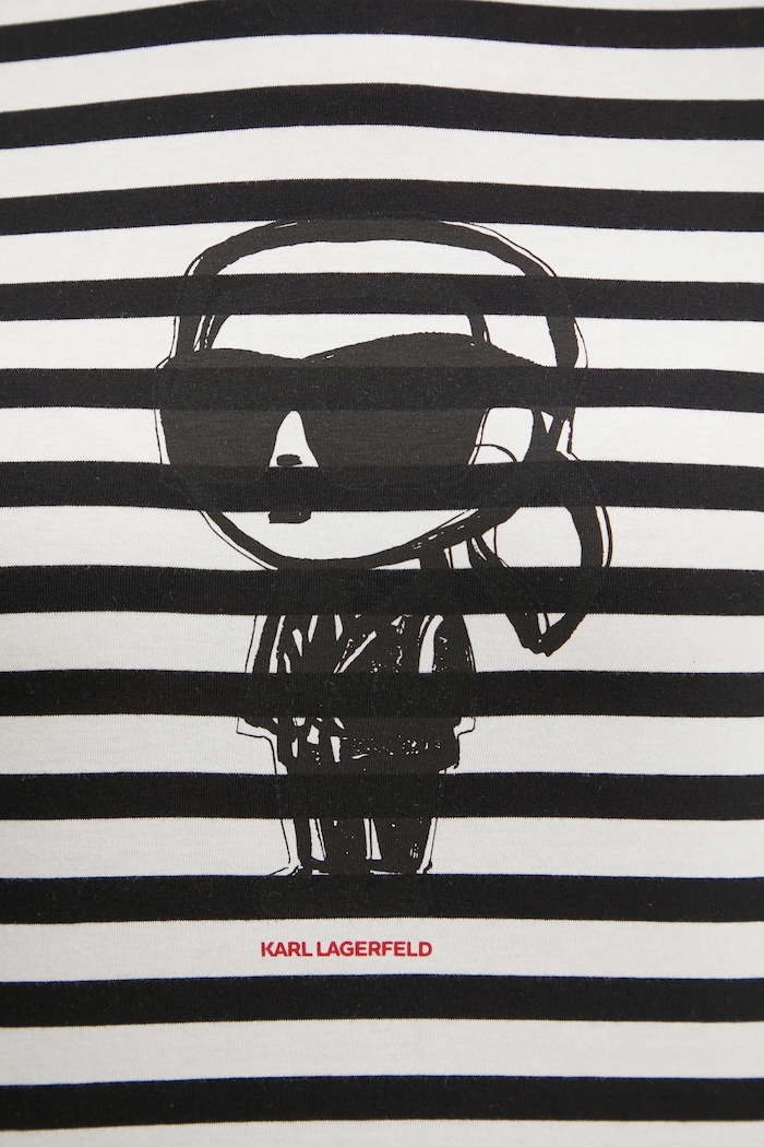 Karl Lagerfeld longsleeve din bumbac IKON A1W17137 negru