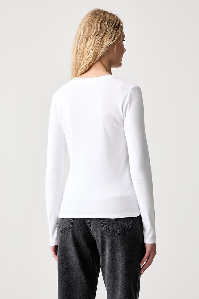 Levi's majica z dolgimi rokavi ženska bombažna ESSENTIAL LS paket 2 kosov 004AP bela