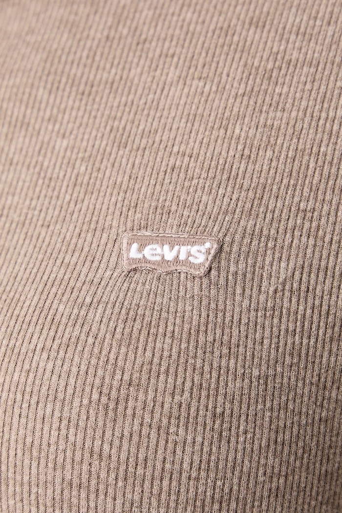 Блуза с дълги ръкави дамска от памук с еластан HAYES LS Levi's бежов 001J4