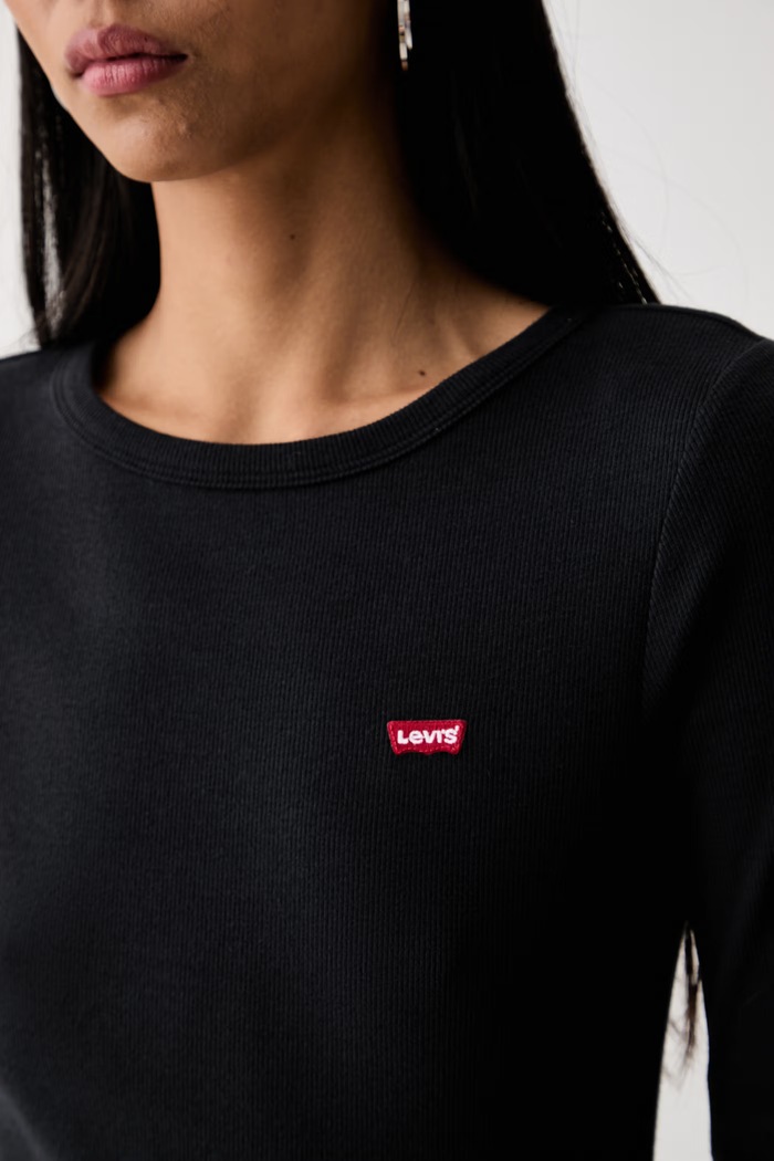 Levi's longsleeve damski bawełniany z elastanem HAYES LS 001J4