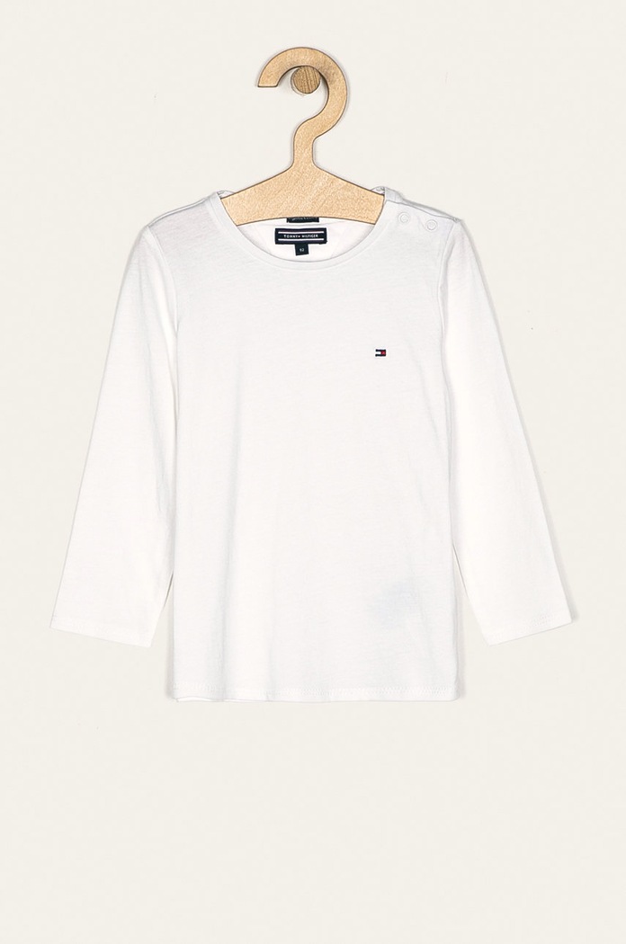 Tommy Hilfiger - Longsleeve copii 74-176 cm uni alb KG0KG03706