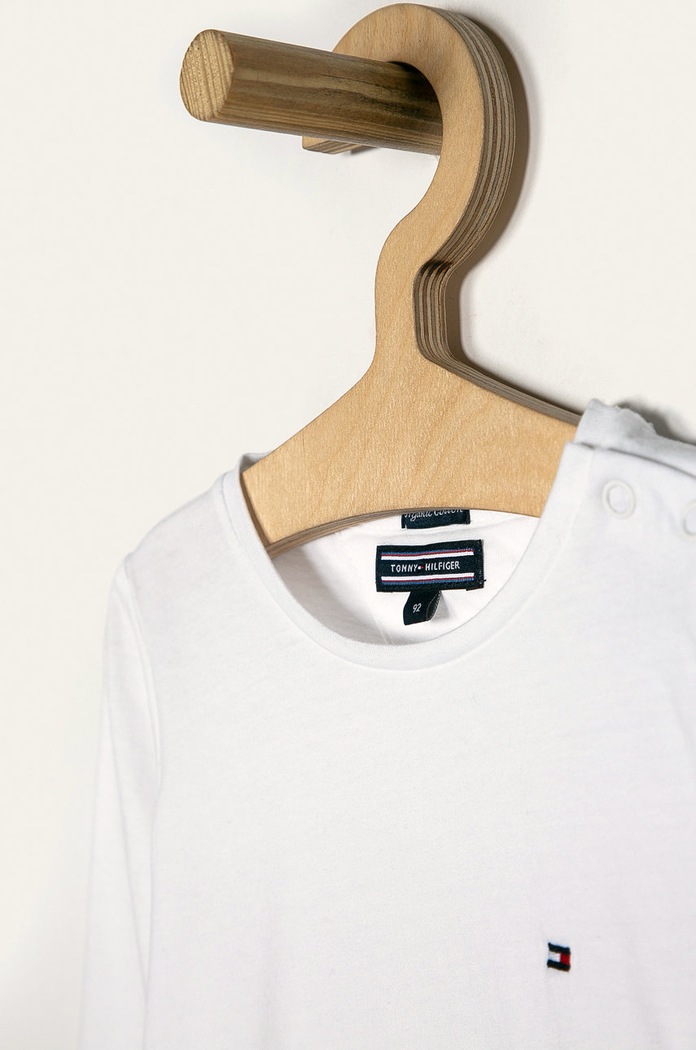 Fete Tommy Hilfiger - Longsleeve copii 74-176 cm KG0KG03706 alb