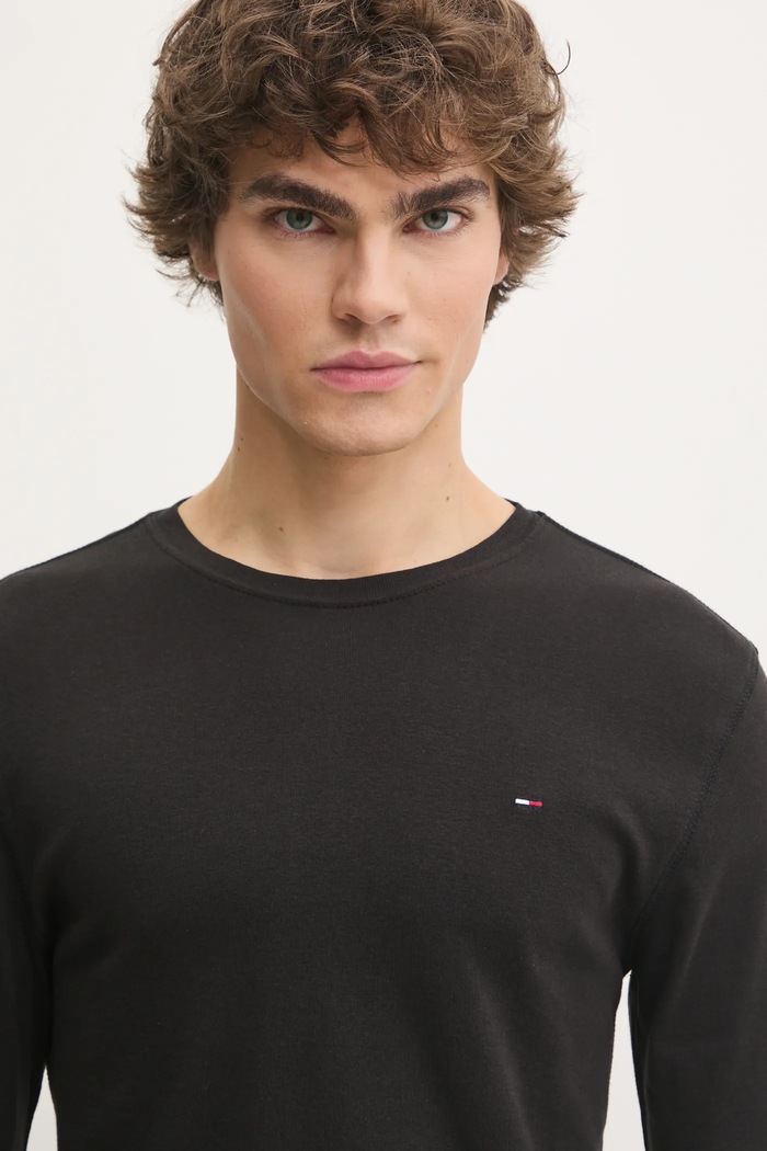 Tommy Jeans - Pánske tričko s dlhým rukávom čierna DM0DM04409
