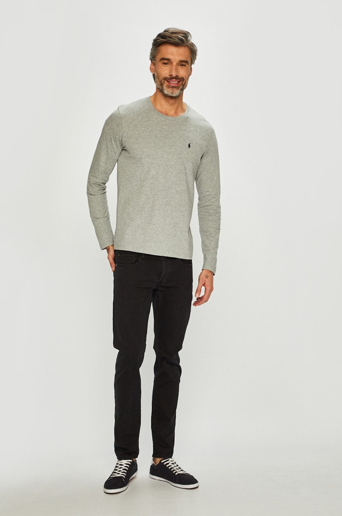 Polo Ralph Lauren - Pánske tričko s dlhým rukávom 714706746003 sivá AA00