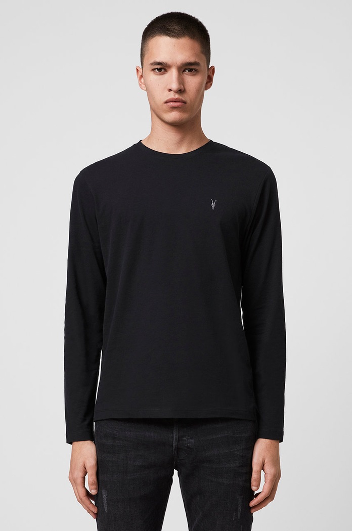 AllSaints - Longsleeve Brace LS Tonic Crew κανονικό μαύρο MD119E