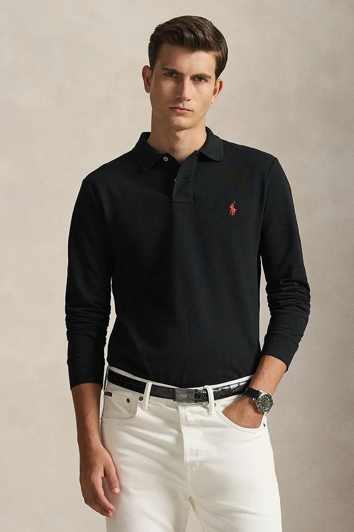 Polo Ralph Lauren longsleeve shirt cotton black 710681126037