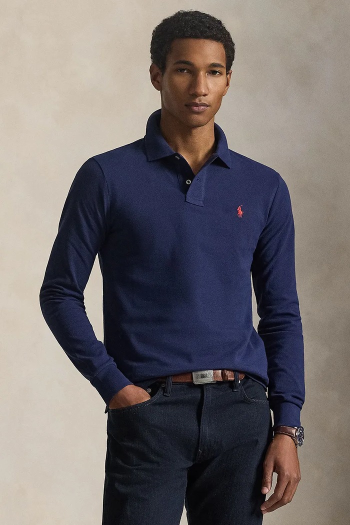 Polo Ralph Lauren longsleeve shirt cotton navy 710681126038