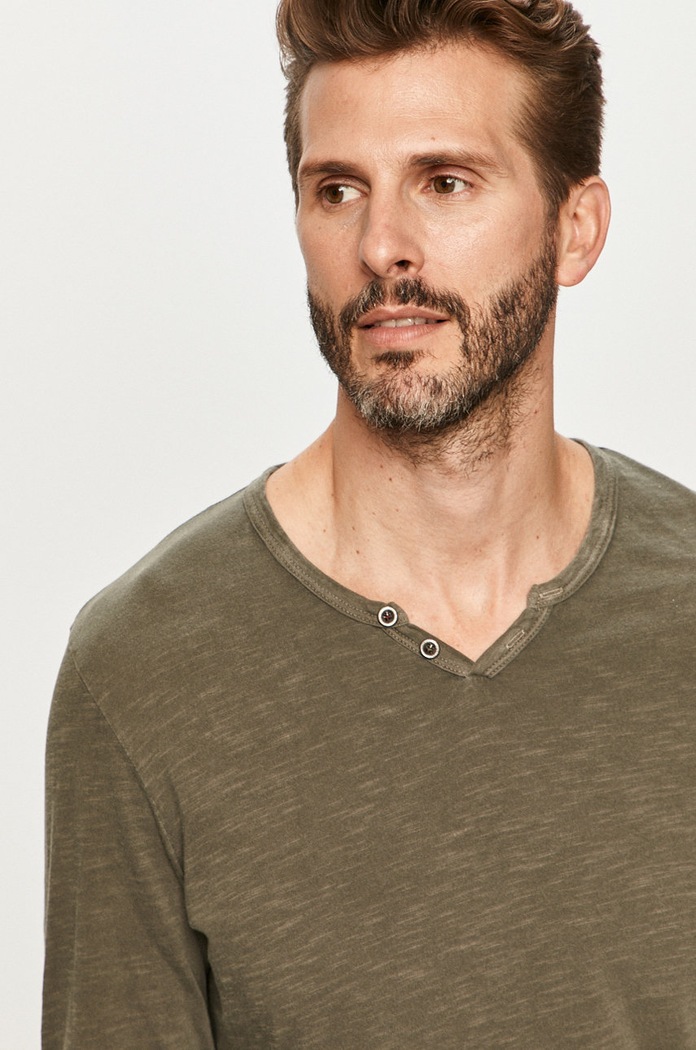 Jack & Jones - Tričko s dlhým rukávom zelená 12172361