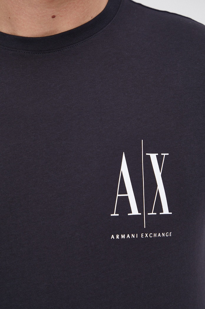 Pamučna majica dugih rukava Armani Exchange 8NZTPL.ZJH4Z.NOS mornarsko plava