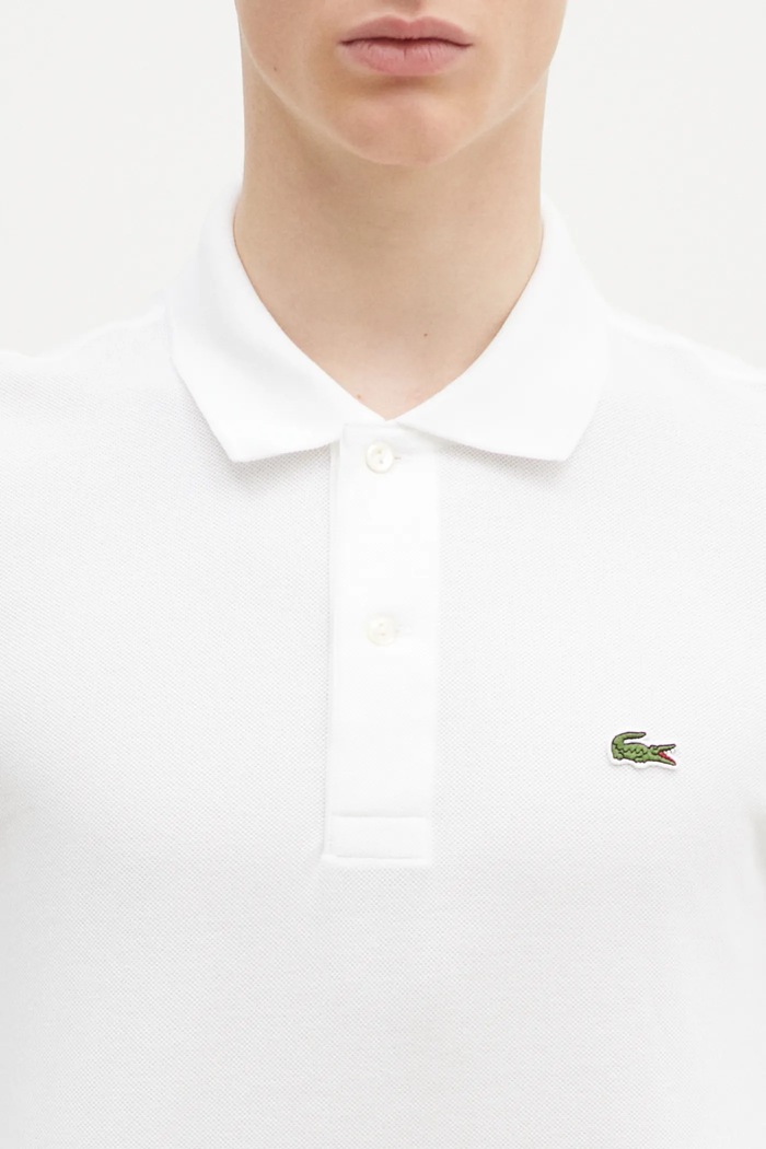 Lacoste longsleeve bărbătesc din bumbac alb L1312.001