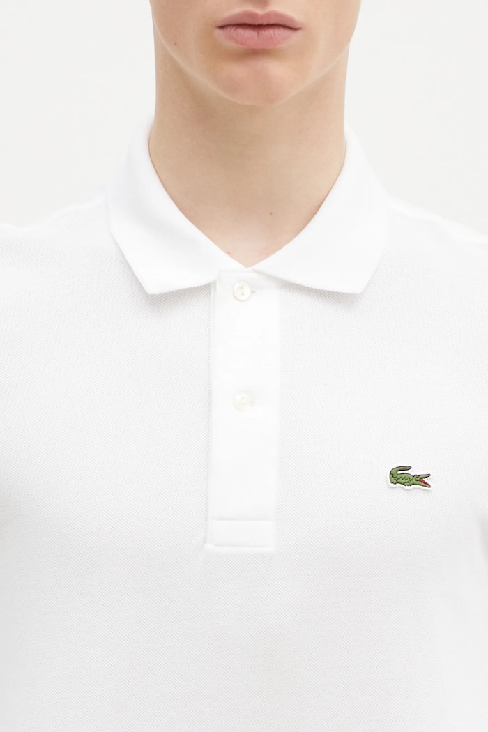 Lacoste longsleeve bărbătesc din bumbac alb L1312.001
