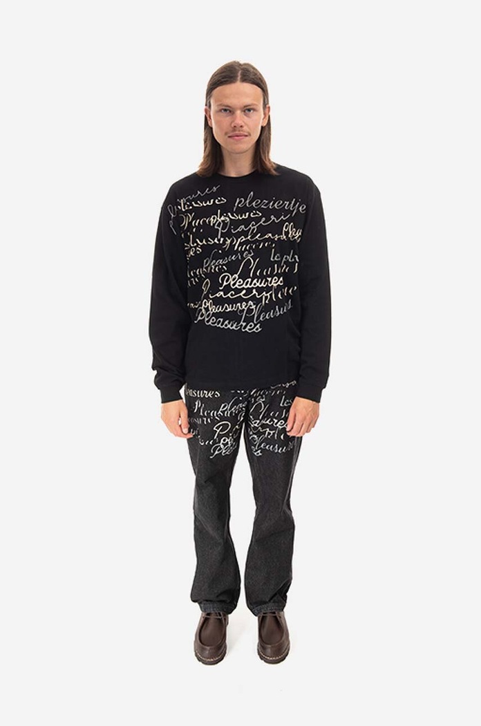 Longsleeve PLEASURES Shatter Long P22F022 μαύρο AA00