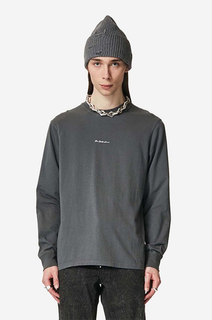 Han Kjøbenhavn Top a maniche lunghe in cotone Casual Tee Long Sleeve grigio M.132072