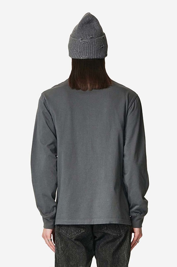 Han Kjøbenhavn Top a maniche lunghe in cotone Casual Tee Long Sleeve M.132072 grigio AA00