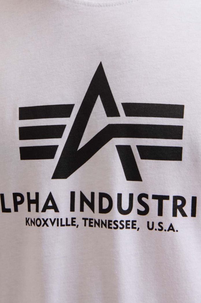 Alpha Industries cotton longsleeve top Basic white 100510.09