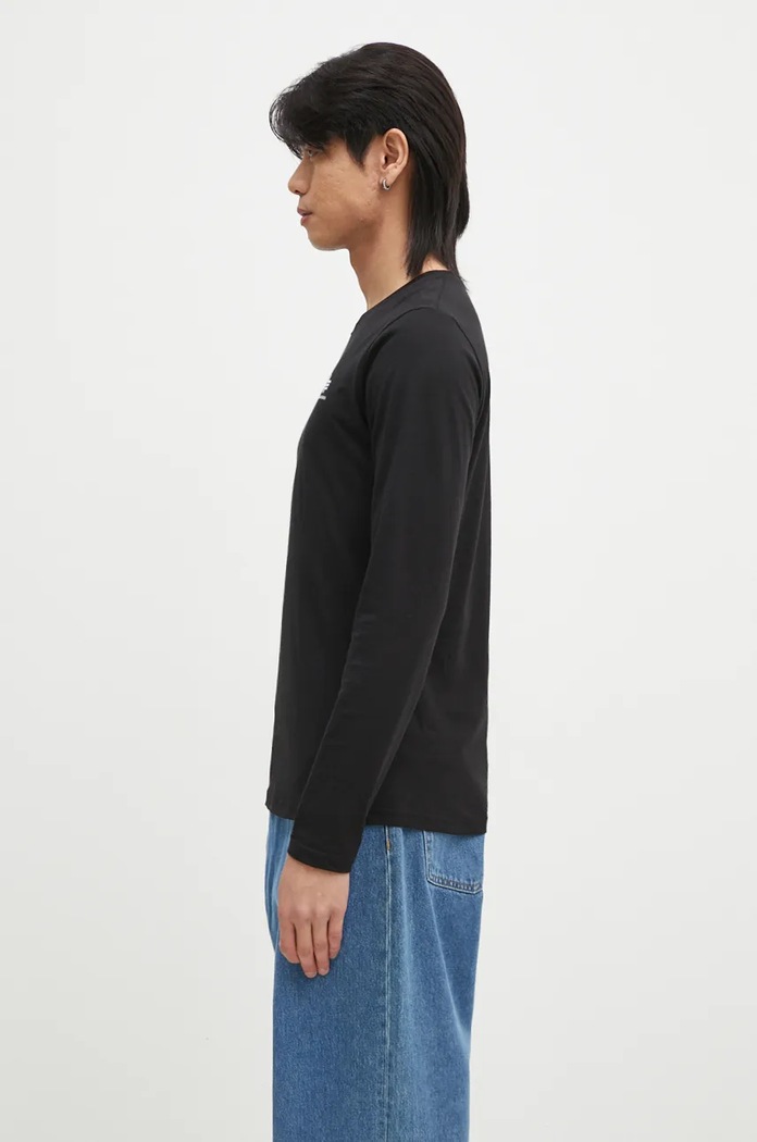 Bavlněné tričko s dlouhým rukávem Alpha Industries Basic LS Small Logo 198517.03 černá AA00