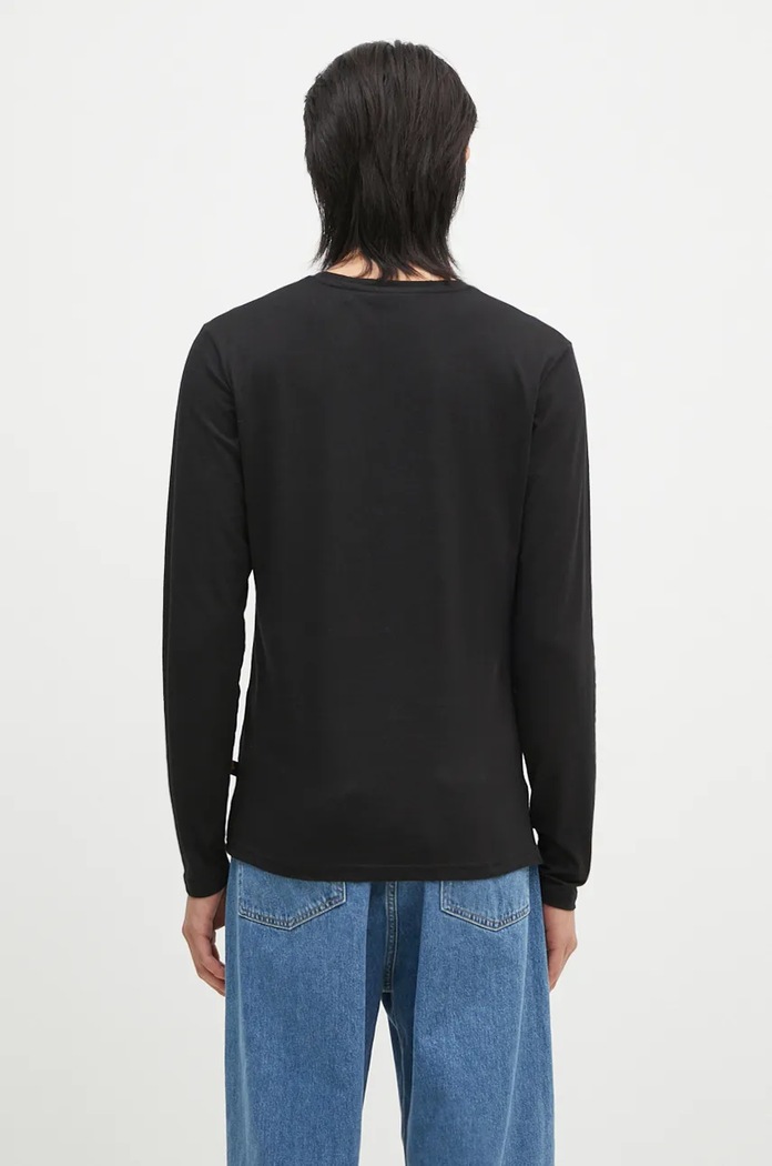 Oblečení Bavlněné tričko s dlouhým rukávem Alpha Industries Basic LS Small Logo 198517.03 černá