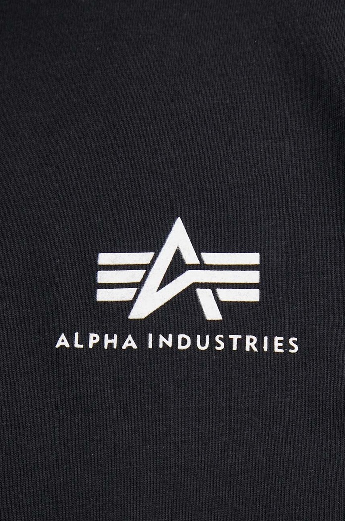 Alpha Industries longsleeve bawełniany Basic 198517.03 czarny