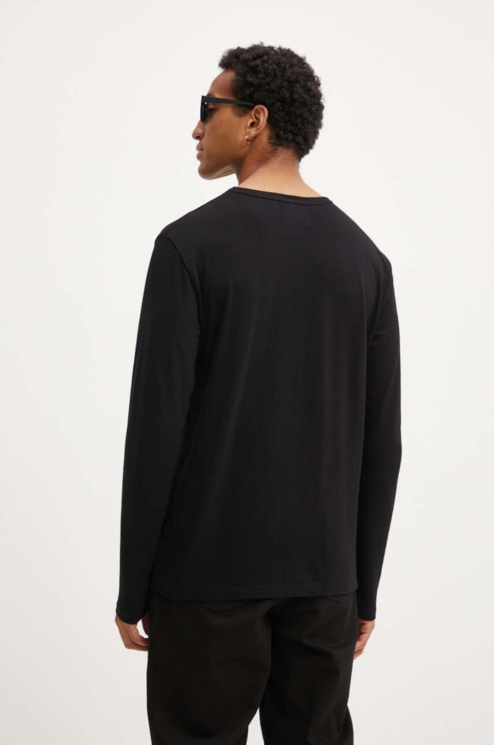 Oblečení Bavlněné tričko s dlouhým rukávem Wood Wood Long Sleeve Wood Wood 10005402.2323 černá