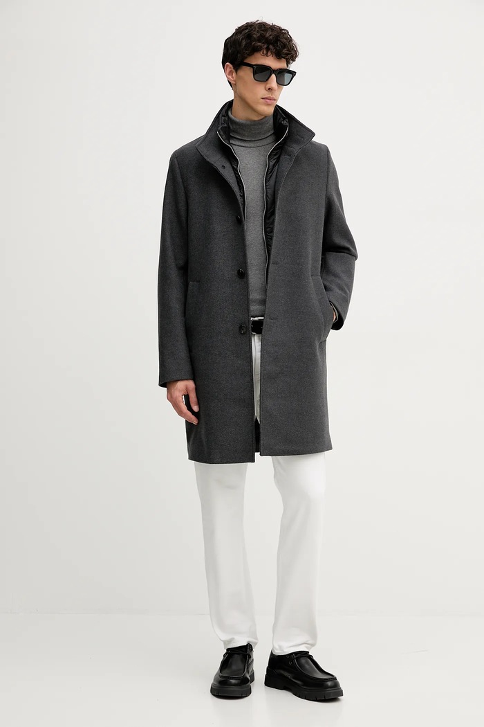 Marc O'Polo longsleeve din bumbac 5000009259 gri AW25