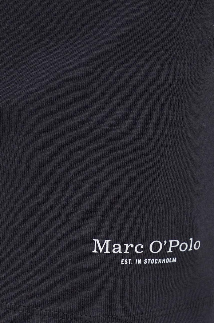 Βαμβακερή μπλούζα με μακριά μανίκια Marc O'Polo 5000009259 μαύρο