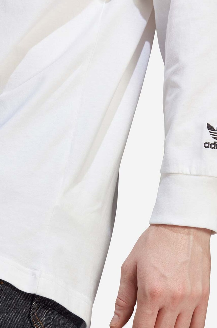 Odzież adidas Originals longsleeve bawełniany Fuzi TS LS Tee IC5742 biały