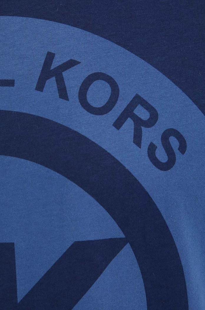 Bombažna majica z dolgimi rokavi Michael Kors 6F35K11011 modra