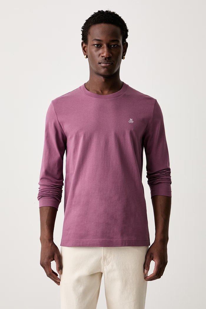 Marc O'Polo longsleeve męski bawełniany różowy 5000009410