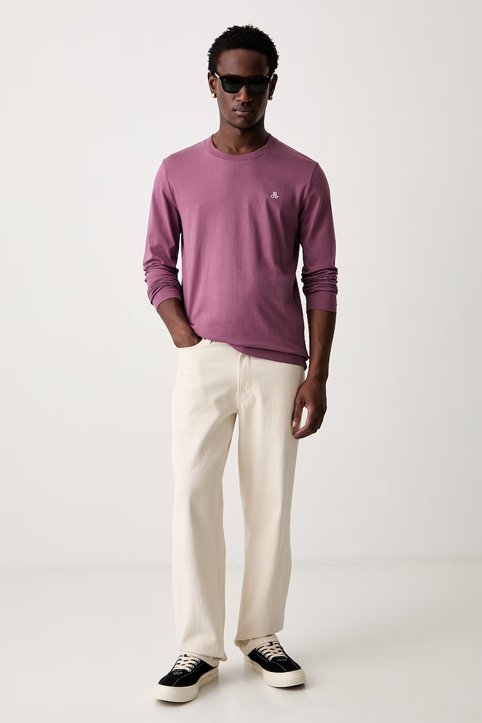 Marc O'Polo longsleeve męski bawełniany 5000009410 różowy AA00