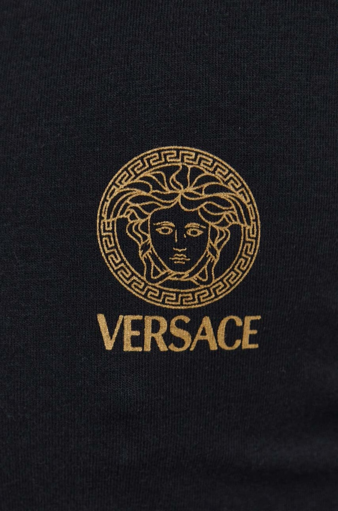 Majica dugih rukava Versace 2-pack AU10197.1A10011 crna