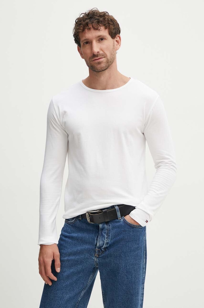 Tričko s dlhým rukávom Tommy Hilfiger 3-pak béžová UM0UM03022