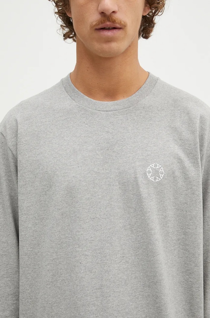 1017 ALYX 9SM cotton longsleeve top Regular Fit Longsleeve Crewneck Tee gray AAMTS0483FA01
