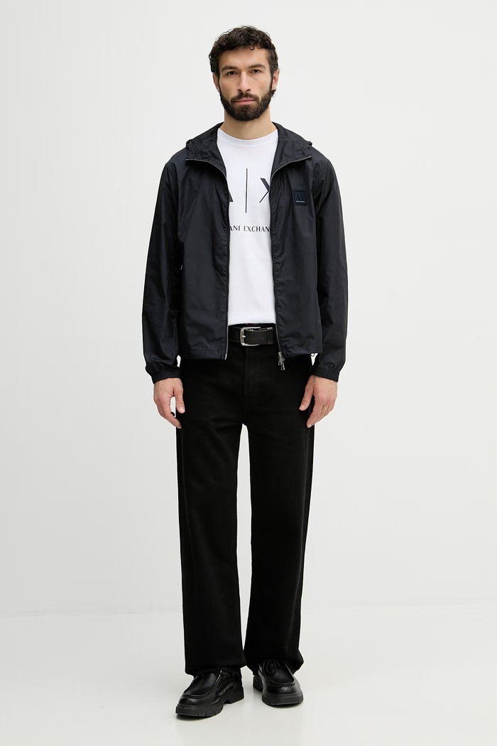 Armani Exchange Majica z dolgimi rokavi moška bombažna XM002684.AF10356.NOS bela AA00