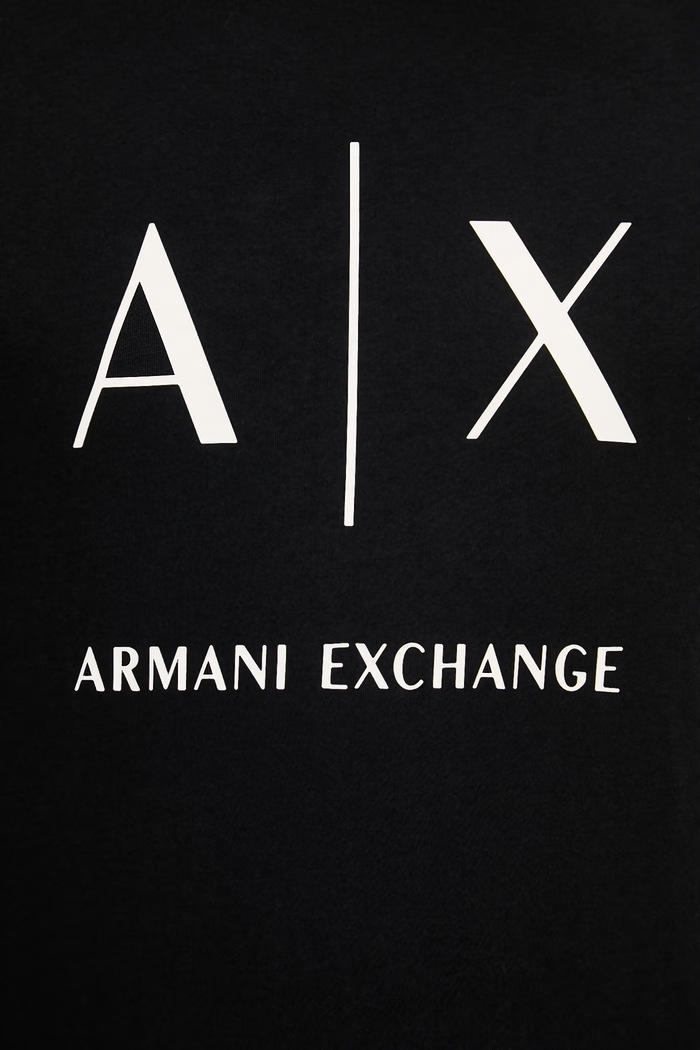 Armani Exchange majica z dolgimi rokavi moška bombažna XM002684.AF10356.NOS črna