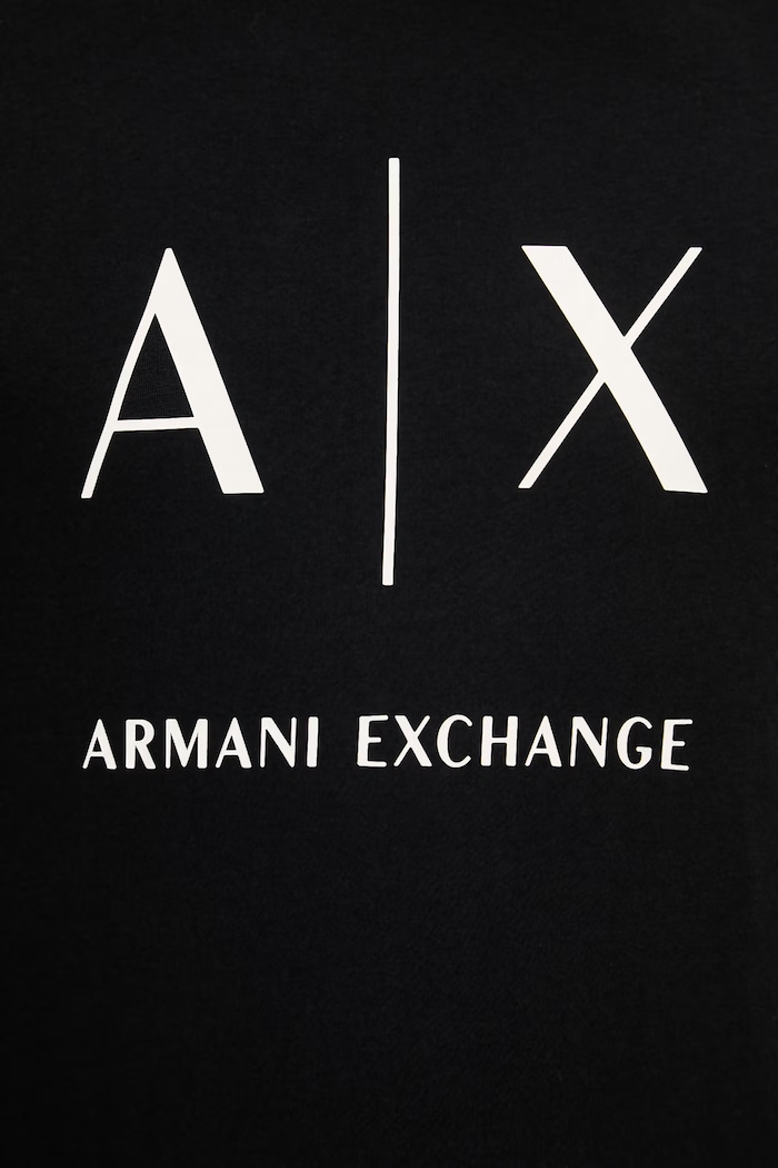 Armani Exchange majica z dolgimi rokavi moška bombažna XM002684.AF10356.NOS črna