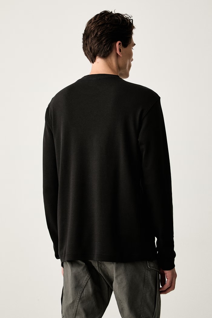 Odzież G-Star longsleeve męski bawełniany True regular r t D30082.D976.990 czarny