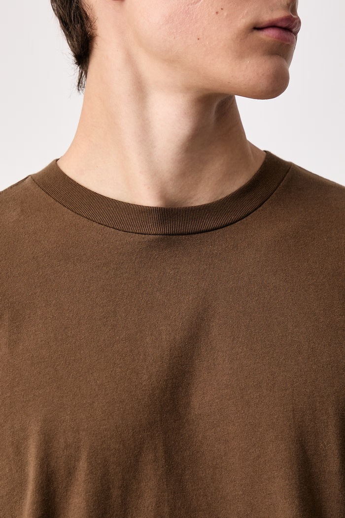 Longsleeve męski bawełniany z elastanem LS WORKWEAR Levi's brązowy 0089C