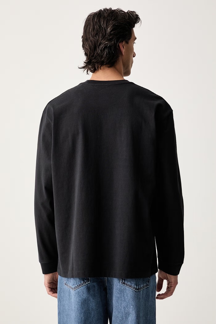 Odjeća Levi's majica dugih rukava za muškarce od pamuka s elastanom LS WORKWEAR 0089C crna