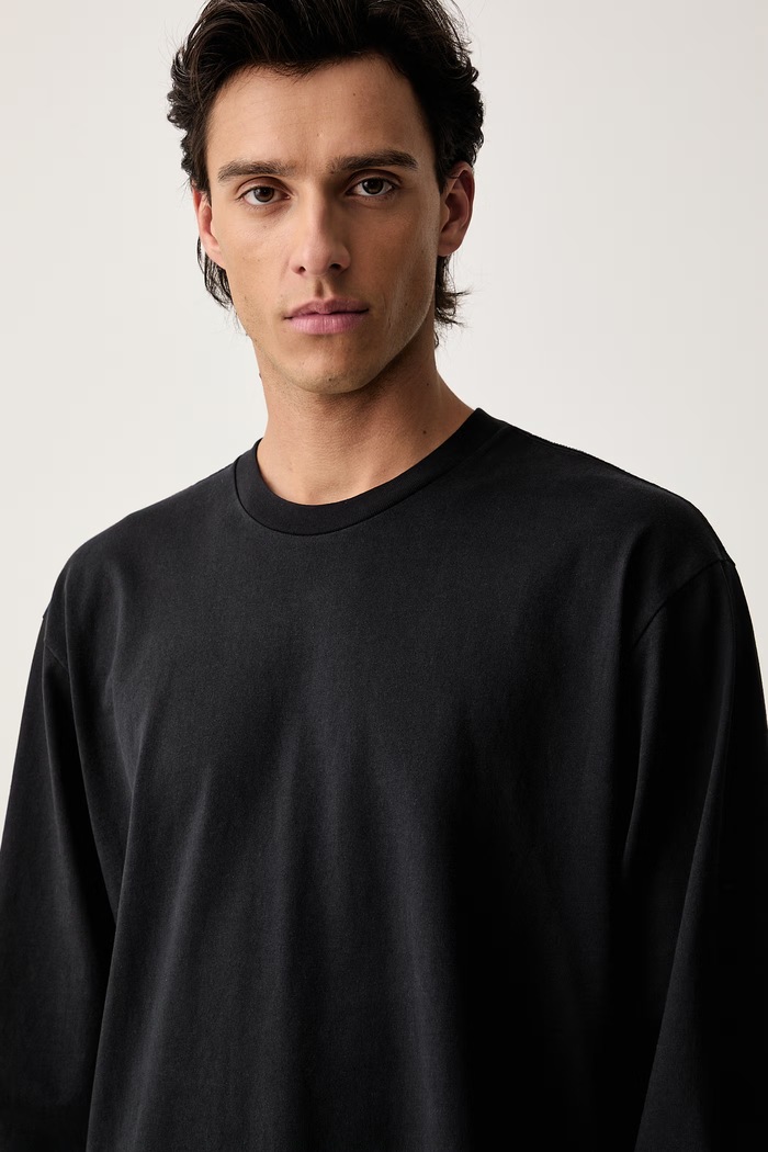 Levi's majica dugih rukava za muškarce od pamuka s elastanom LS WORKWEAR crna 0089C