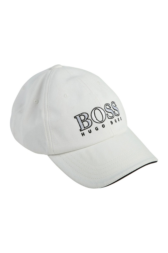 BOSS - Czapka dziecięca J21Z00 aplikacja biały J21Z00