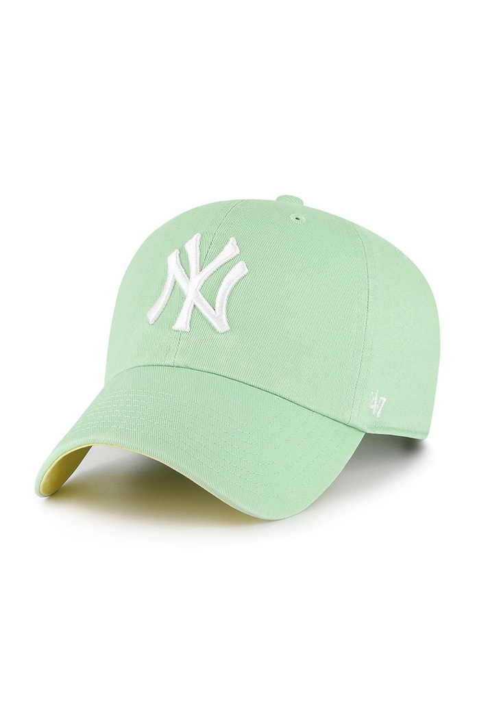 47brand șapcă MLB New York Yankees bumbac verde B.BLPRK17GWS.HK