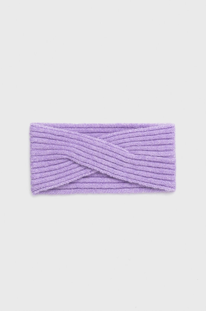 Čelenka s příměsí vlny Pieces s příměsí vlny fialová 17126884.PurpleRose